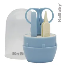 Kit Manicure Infantil Cuidados Com O Bebê Egg Azul - Kababy Foto mini  3