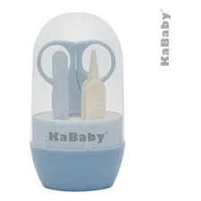 Kit Manicure Infantil Cuidados Com O Bebê Egg Azul - Kababy Foto mini  2