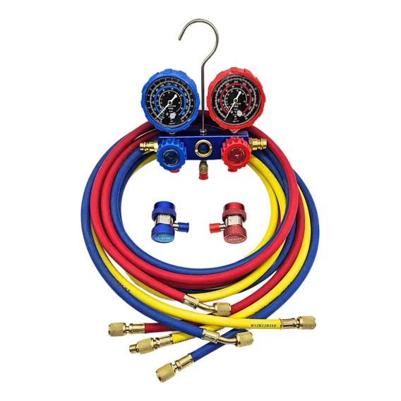 Kit Manifold Completo Automotivo Premium R134 Engate Maleta GeoFrio Foto 1