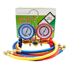 Kit Manifold Para Gas R12 R22 R134 R404 Com Mangueira 90cm Foto mini 1