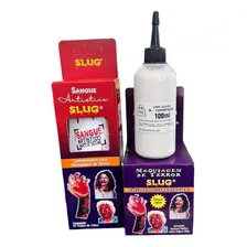 Kit Maquiagem ArtĂstica Massa Slug+ Sangue Teatral + Látex Foto mini 1