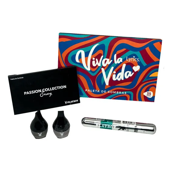 Kit Maquiagens Mascara Rimel Paletas E Sombras Playboy Foto 1
