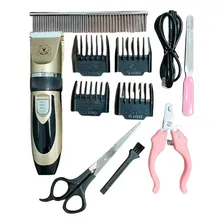 Kit Maquininha Tosa Pets Cães Tosar Gatos Tosar Pelo Sem Fio Foto mini 1