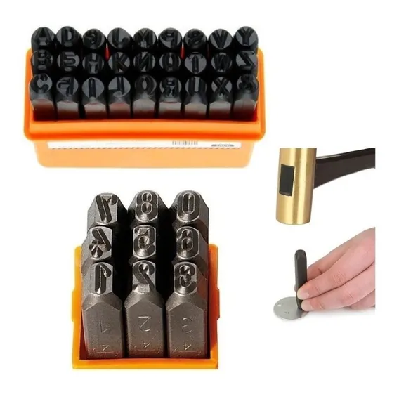 Kit Marcador Punção Alfanumérico 36 Peças 5mm Letras/números Foto 1