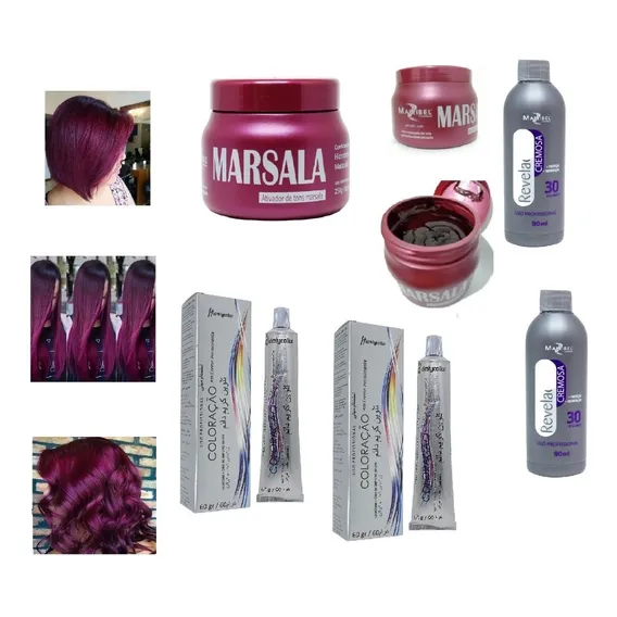 Kit Marsala 2 Tinta 1 Matizad 250g 2 Ox 30v Mairibel Vinho Tom N 66.26 Vinho Marsala Foto 1