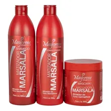 Kit Marsala Maycrene 500  Cada ( Shamp + Cond + Másc ) Foto  mini 1