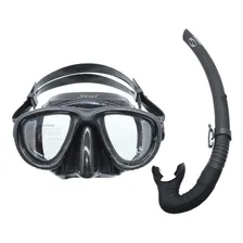 Kit Mascara E Snorkel Mergulho Apnéia Seasub Seal Lançamento Foto  mini 1
