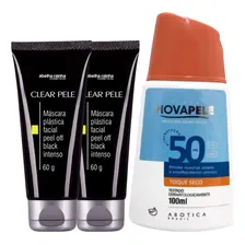 Kit Máscara Facial Black + Protetor Solar Nova Pele 50 Fps Foto mini 1
