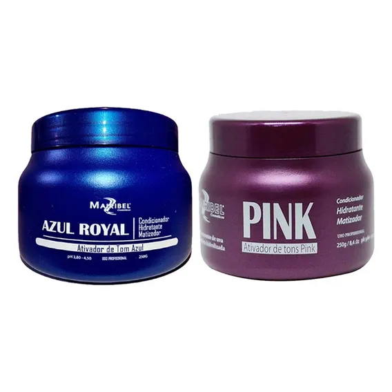 Kit Mascara Matizadora Azul Royal E Pink Mairibel 250g Foto 1