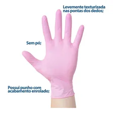 Kit Máscara Rosa Caixa C/ 50 + Luva Rosa Nitrilica C/ 100 Un Tamanho P Foto mini 4