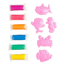 Kit Massa Massinha De Modelar Fundo Do Mar Infantil + Moldes Cor Colorido Foto mini 3