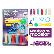 Kit Massa Massinha De Modelar Galáxia Infantil + Ferramentas Foto mini 1