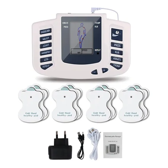 Kit Massageador Fisioterápico Portátil Cor Branco Pilha AA Foto 1