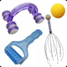 Kit Massageador Relax Bem Estar Anti-stress Fisio Spa Alivio Cor Azul Foto mini 1