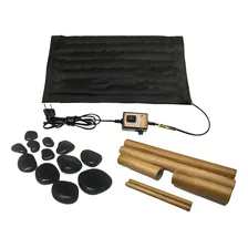 Kit Massagem Pedras Quentes Vulcânicas 220 Volts + Bambus Foto mini 2