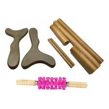 Kit Massagens Modeladora Bambus + Pantalas + Rolo Cor Pink Não Se Aplica Foto mini 1