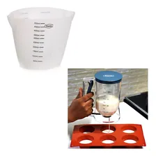 Kit Massas Dosador Dispenser E Copo De Medidas Panqueca Bolo Foto mini 1
