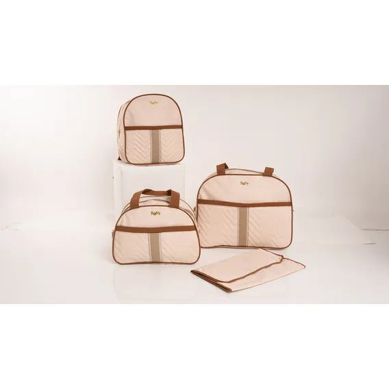Kit Maternidade Menino/menina Luxo Com Trocador Cor Bege Foto 1