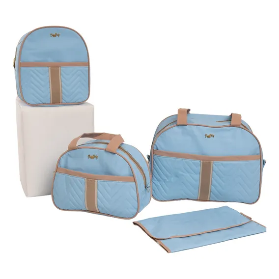 Kit Maternidade Menino/menina Luxo Com Trocador Cor Azul-claro Foto 1