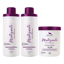 Kit Matizador + Mascara 1000ml Aramath Profissional Foto  mini 1