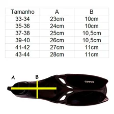 Kit Mergulho Máscara+nadadeira+snorkel Silicone Cetus Cobia Tamanho 41-42 Foto mini  2