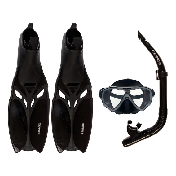Kit Mergulho Máscara+nadadeira+snorkel Silicone Cetus Cobia Tamanho 41-42 Foto 1
