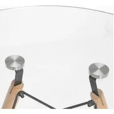 Kit Mesa Eames Wood 100 Cm Tampo Vidro 4 Cadeiras Eiffel Tampa Amarelo Foto mini 4