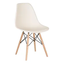 Kit Mesa Jantar Eames 100 Cm Tampo Vidro 4 Cadeiras Eifel Cor Da Tampa Creme Foto mini  2