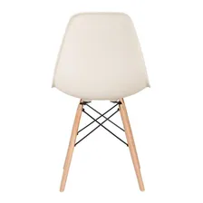 Kit Mesa Jantar Eames 100 Cm Tampo Vidro 4 Cadeiras Eifel Cor Da Tampa Creme Foto mini 4