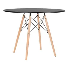 Kit Mesa Jantar Eames Preto 100 cm e 5 Cadeiras Eames DSW Coloridas Foto mini  2