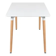 Kit Mesa Jantar Eames Retangular 120 X 80 Cm 4 Cadeiras Dsw Tampa Mesa Branco Com Cadeiras Roxo Foto mini 2