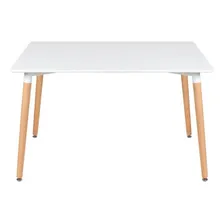 Kit Mesa Jantar Eames Retangular 120 X 80 Cm 4 Cadeiras Dsw Tampa Mesa Branco Com Cadeiras Roxo Foto mini 1
