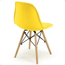 Kit Mesa Jantar Eiffel 100cm Preta 04 Cadeiras Eiffel Cor Amarela Magazine Decor Foto mini 3