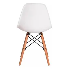 Kit Mesa Jantar Eiffel 90cm Branca+4 Cadeiras Charles Branco Foto mini 3
