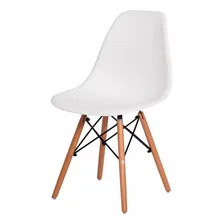 Kit Mesa Jantar Eiffel 90cm Branca+4 Cadeiras Charles Branco Foto mini 4