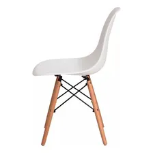 Kit Mesa Jantar Eiffel 90cm Branca+4 Cadeiras Charles Branco Foto mini 2