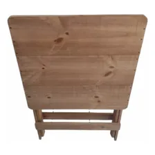 Kit Mesa Madeira Pinus E 2 Cadeiras Dobrável - Volpato Foto mini 3