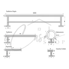 Kit Metais Sanitarios Aço Inox Polido Espelhado 5 Peças Luxo Foto mini 4