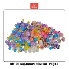 Kit Miçangas 106 Peças 3 Em 1 Pulseiras E Colares - Castela Foto mini 4