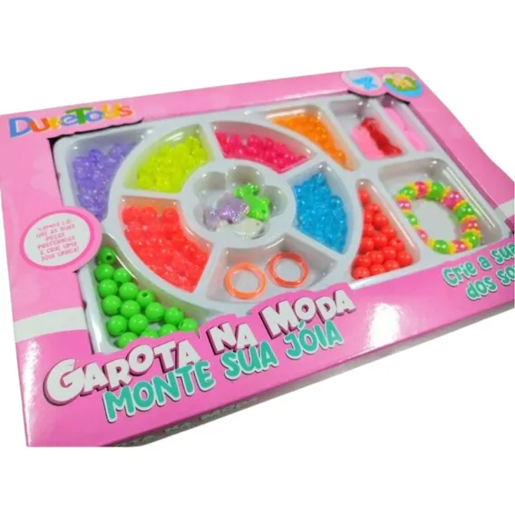 Kit Micangas Infantil Para Montar Pulseira Colares Bijuteria Foto 1