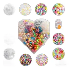 Kit Miçangas Montagem Bijuterias Infantil Coração 660 Peças Foto mini 1