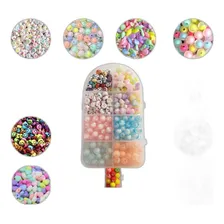 Kit Miçangas Montagem Bijuterias Infantil Sorvete 370 Peças Foto mini 1