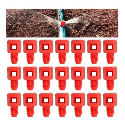 Kit Micro Aspersores Spray Vermelho 47l/h Irrigação 100 Unid Foto 1
