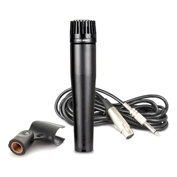 Kit Microfone C/fio Vocal E Percussão Sm57aj Cardioide Xlr Foto 1