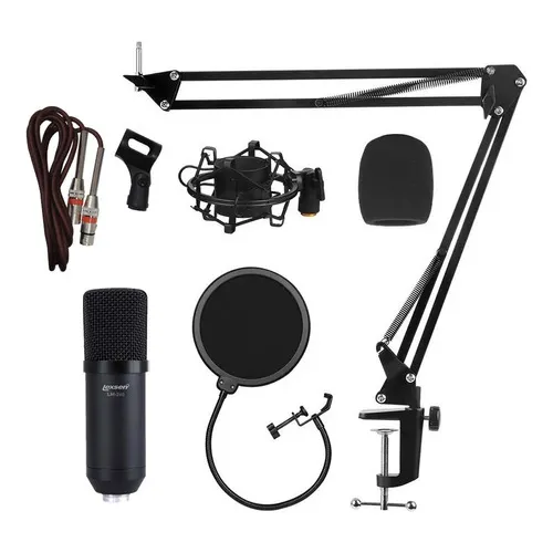 Kit Microfone Condensador Lm-260 Lexsen Profissional Estúdio Cor Preto Foto 1