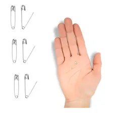 Kit Mini Alfinete De Segurança 1000 Prata Níquel Nº000 19 Mm Foto  mini 1