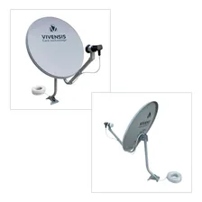 Kit Mini Antena Parabolica 60cm + Receptor Vx10 Vivensis Foto mini 1