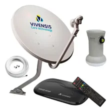 Kit Mini Antena Parabolica 60cm + Receptor Vx10 Vivensis Foto mini 4