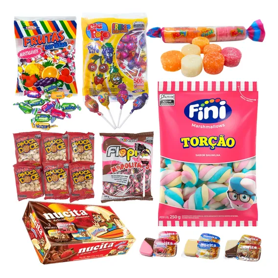 Kit Mini Doces Festa Aniversário Guloseima Doce Para Festa Foto 1