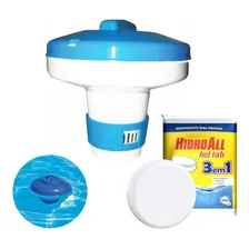 Kit Mini Flutuador + 1 Pastilha De Cloro 200 G Para Piscinas Foto mini 1